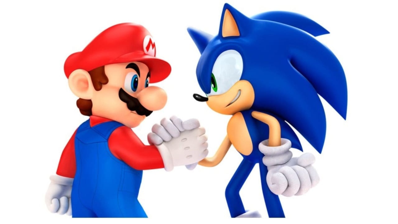 Mario και Sonic αντιπροσωπεύουν Nintendo και Sega, με φόντο τη συζήτηση για το AI στη βιομηχανία των βιντεοπαιχνιδιών στην Ιαπωνία